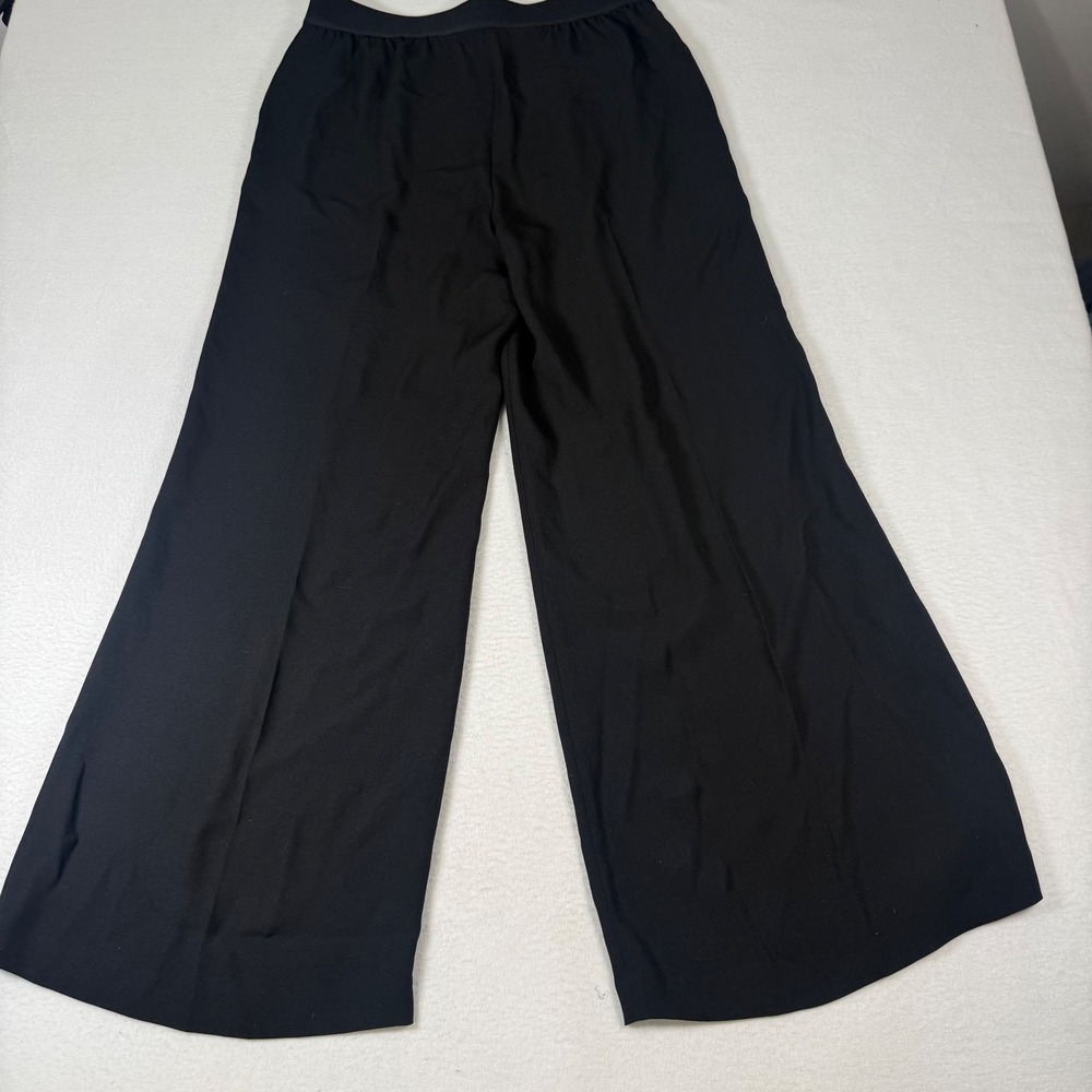 Spanx Carefree Crepe Wide Leg Pants Womens XL Black Polyester Pleated Trousers - Picture 4 of 10
